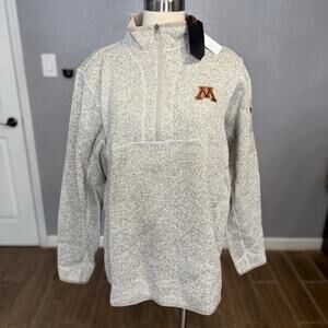 Antigua Texas A&M Aggies Fortune Half Zip Pullover Jacket Men's L NWT Oatmeal